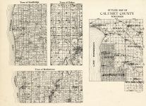 Calumet County Outline - Stockbridge, Chilton, Brothertown, Wisconsin State Atlas 1930c